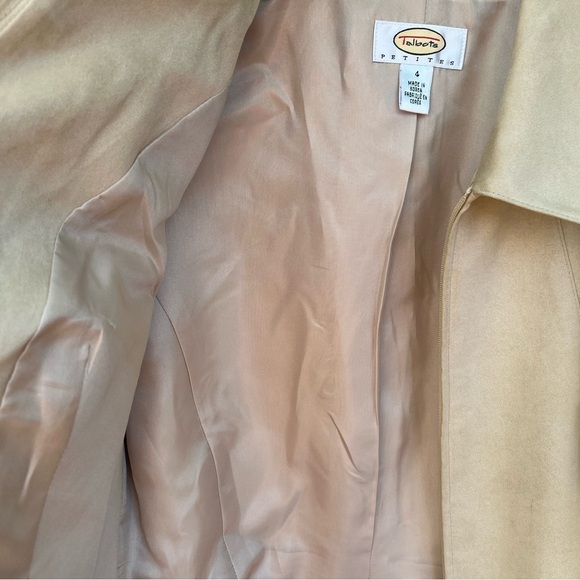 Talbots Suede Feel Lightweight Jacket • Size 4 Petite • Lined Zip Up - Picture 3 of 4
